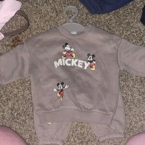 Mickey Mouse Kids Sweatshirt - Brown NWT 6Months